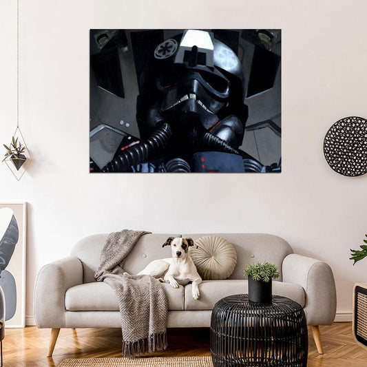 TIE Fighter Pilot Painting Artwork Star Wars Art Wall Art Print Poster