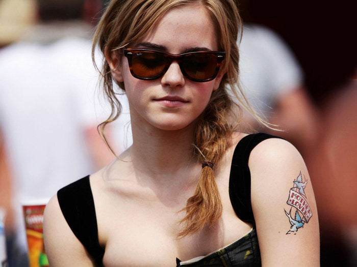 Emma Watson Cute Tattoo Hot Actress Wall Art Print Poster