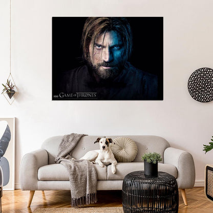 Game Of Thrones Jaime Lannister Portrait Nikolaj Coster-Waldau TV Show Series Wall Art Print Poster