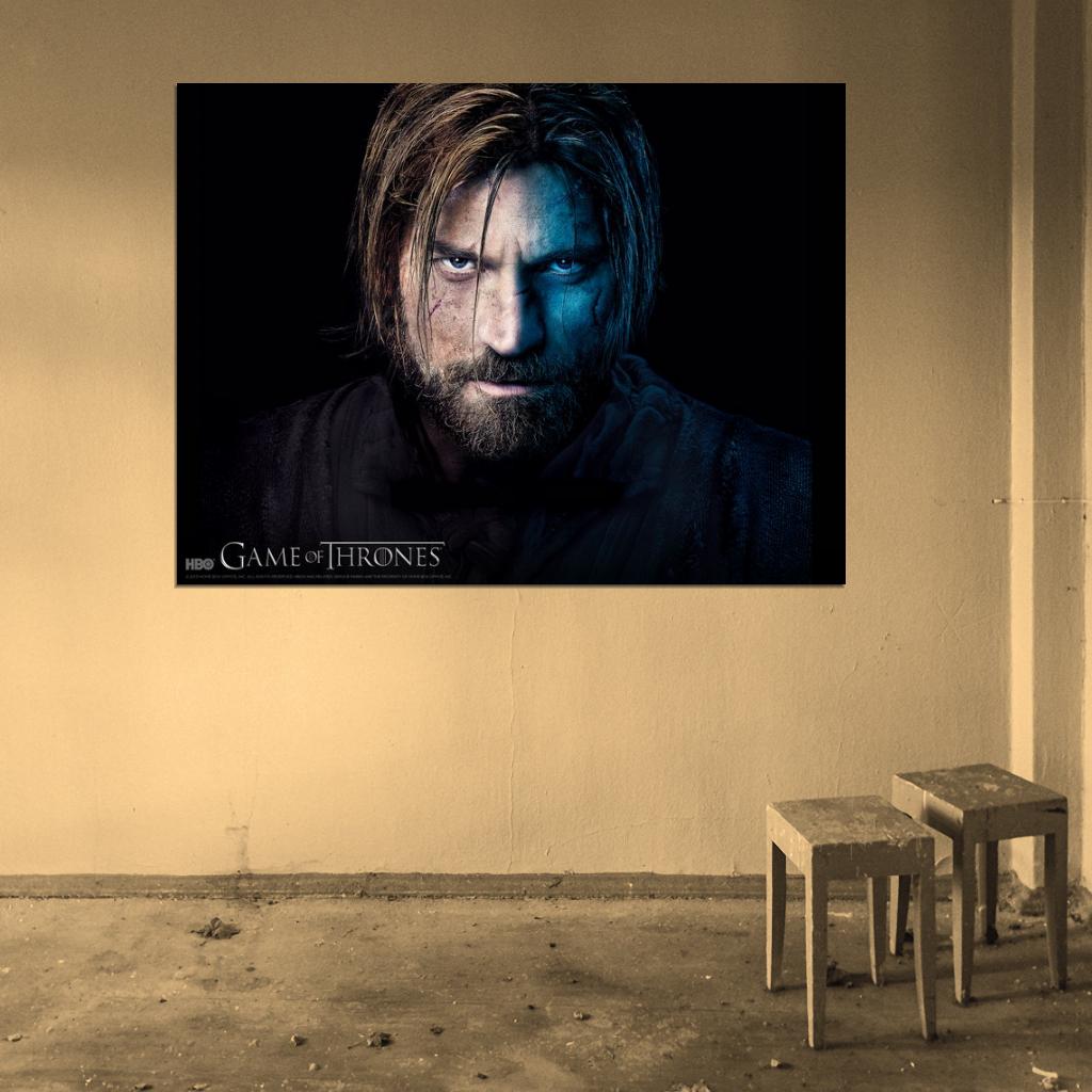Game Of Thrones Jaime Lannister Portrait Nikolaj Coster-Waldau TV Show Series Wall Art Print Poster