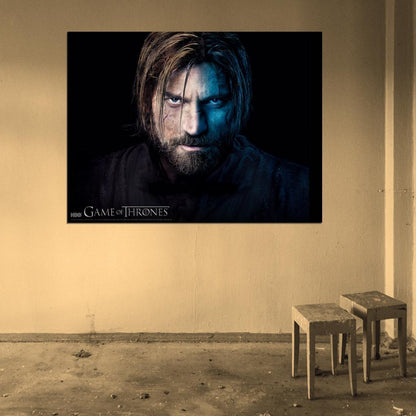 Game Of Thrones Jaime Lannister Portrait Nikolaj Coster-Waldau TV Show Series Wall Art Print Poster