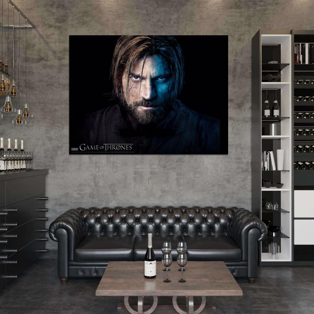 Game Of Thrones Jaime Lannister Portrait Nikolaj Coster-Waldau TV Show Series Wall Art Print Poster