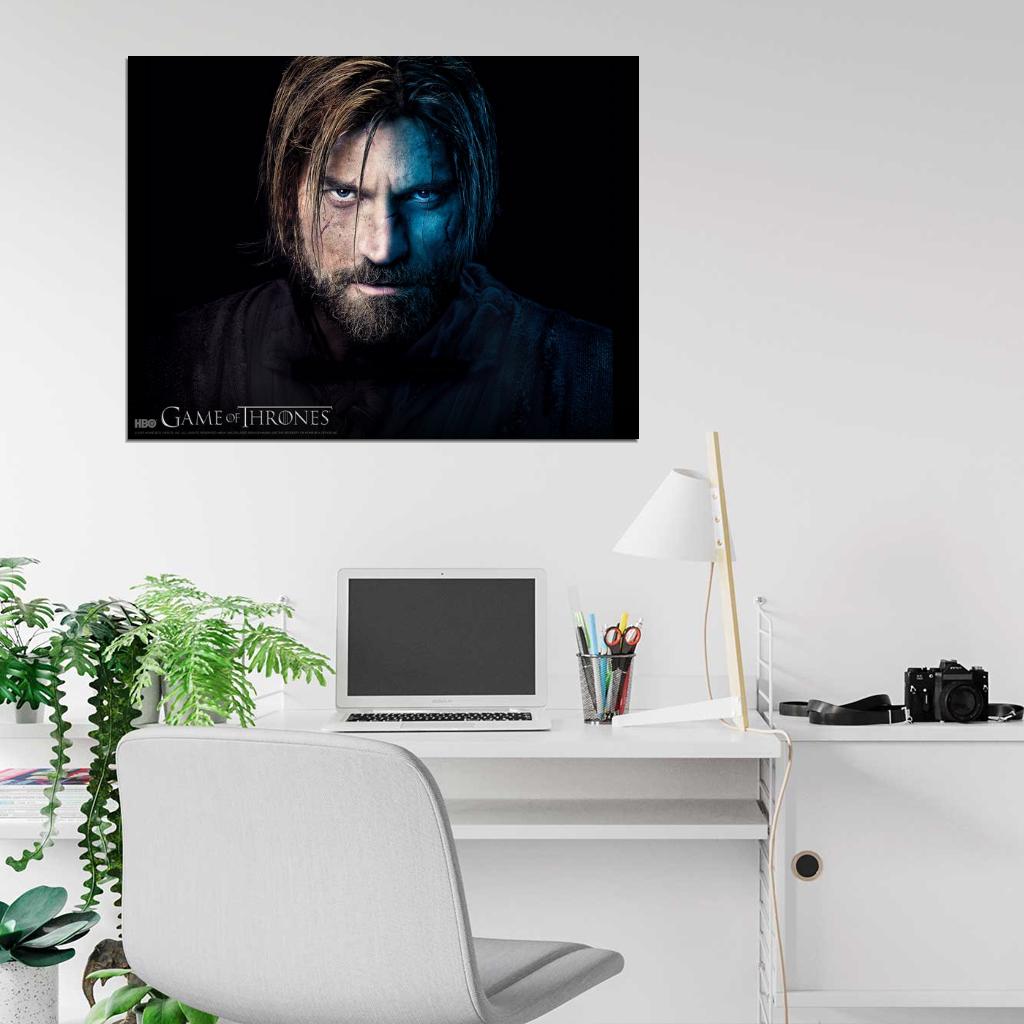 Game Of Thrones Jaime Lannister Portrait Nikolaj Coster-Waldau TV Show Series Wall Art Print Poster