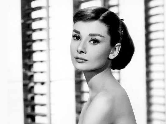 Audrey Hepburn Retro Classic Actress BW Wall Art Print Poster