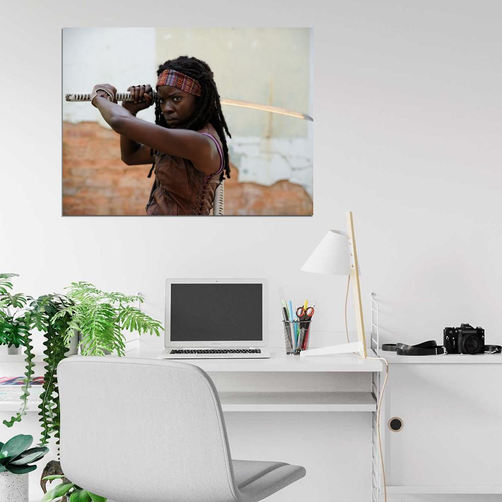 The Walking Dead Michonne Danai Gurira Katana TV Show Series Wall Art Print Poster