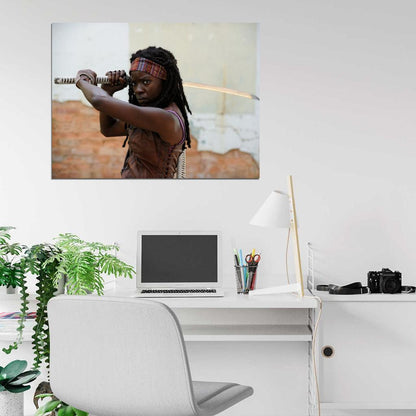 The Walking Dead Michonne Danai Gurira Katana TV Show Series Wall Art Print Poster