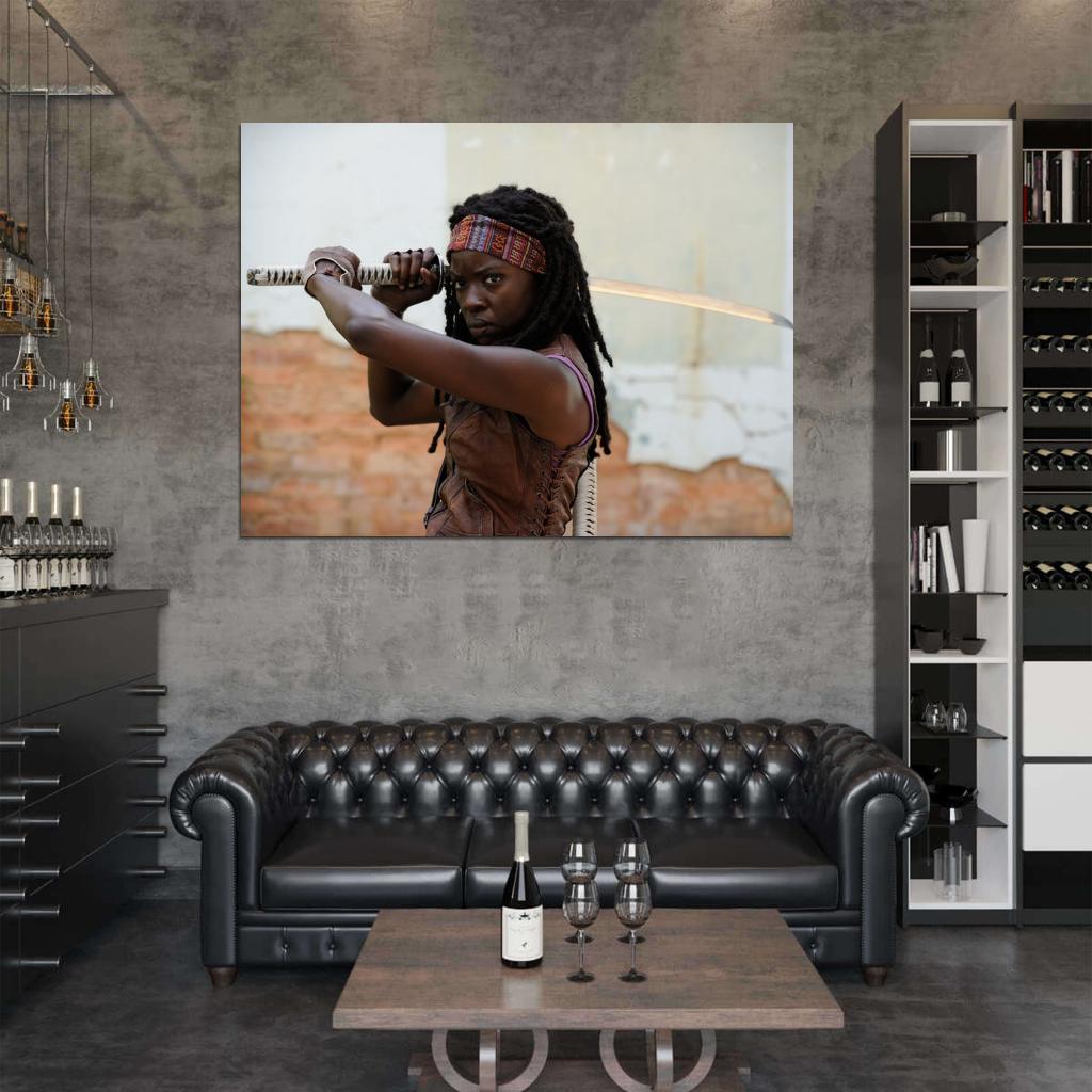 The Walking Dead Michonne Danai Gurira Katana TV Show Series Wall Art Print Poster