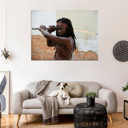 The Walking Dead Michonne Danai Gurira Katana TV Show Series Wall Art Print Poster
