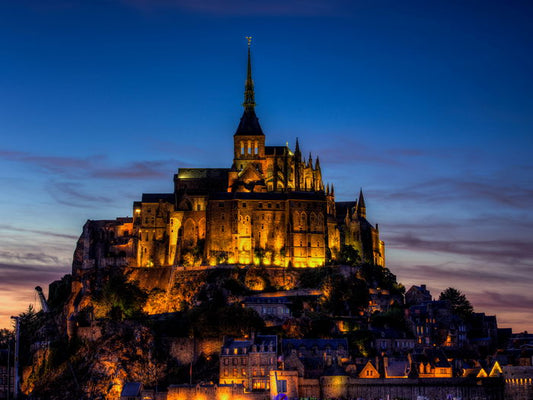 Mont Saint Michel Le Mont St.Michel Basse Normandie France Castle Wall Art Print Poster