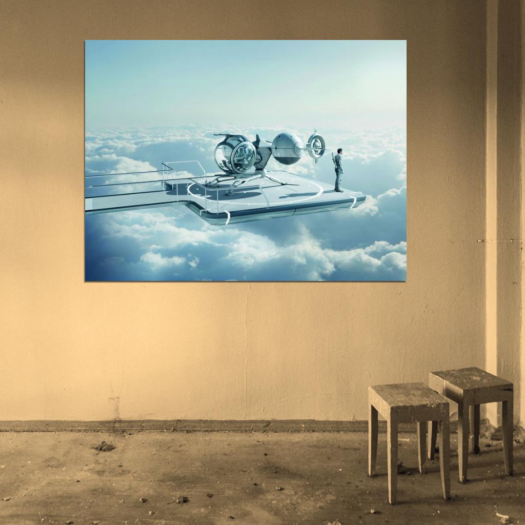 Oblivion Tom Cruise Movie Film 2013 Sky Sci-Fi Wall Art Print Poster