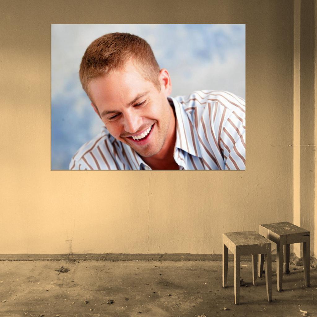 Paul Walker Smile Portrait Actor Wall Art Print Poster