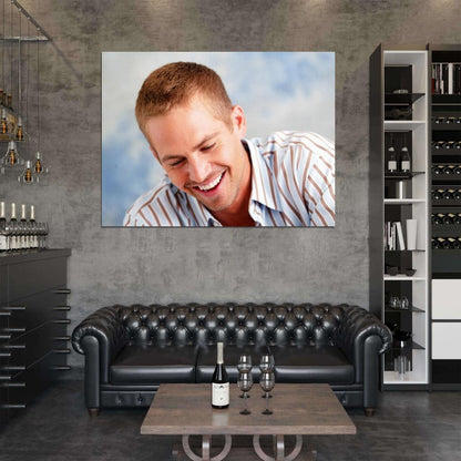 Paul Walker Smile Portrait Actor Wall Art Print Poster