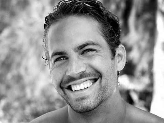 Paul Walker Smile Portrait Actor BW Wall Art Print Poster