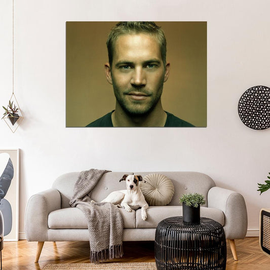 Paul Walker Portrait Actor Wall Art Print Poster