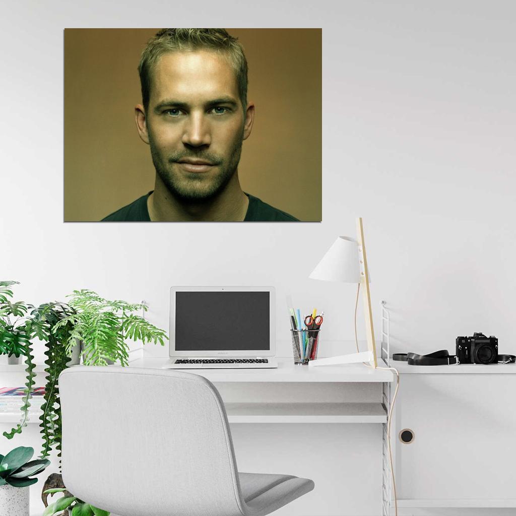 Paul Walker Portrait Actor Wall Art Print Poster
