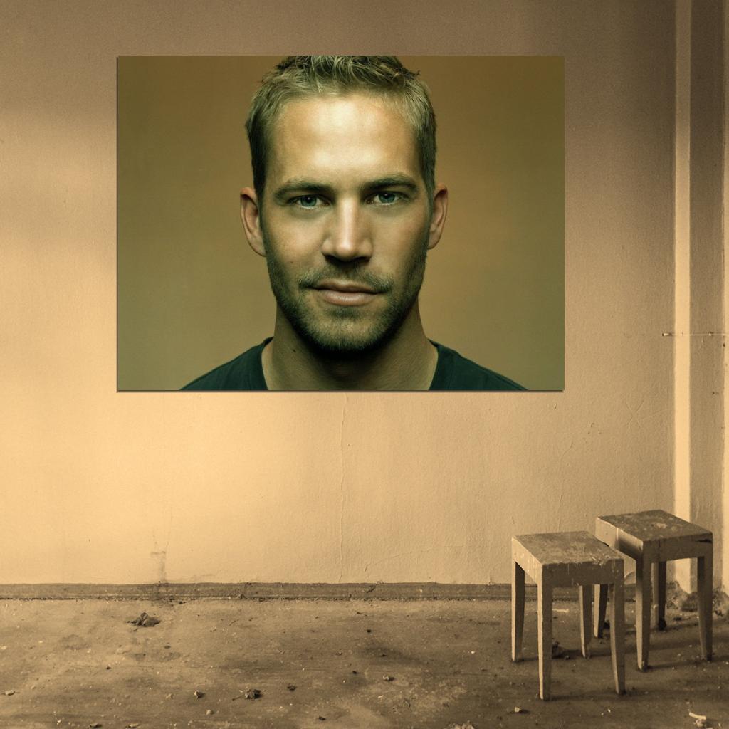 Paul Walker Portrait Actor Wall Art Print Poster