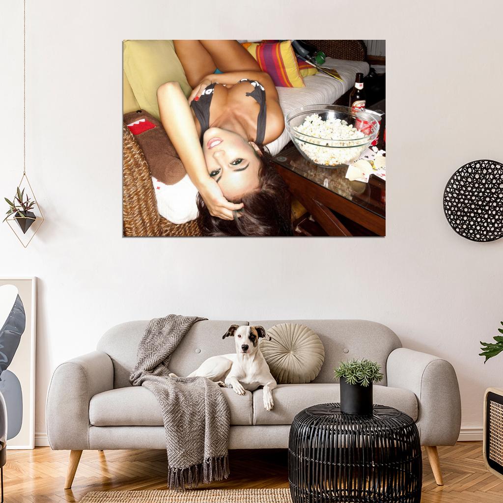Rosie Jones Popcorn Sexy Hot Model Wall Art Print Poster
