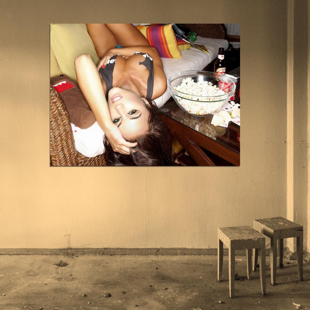 Rosie Jones Popcorn Sexy Hot Model Wall Art Print Poster