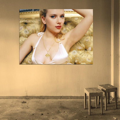 Scarlett Johansson Hot Cleavage Sexy Actress Wall Art Print Poster