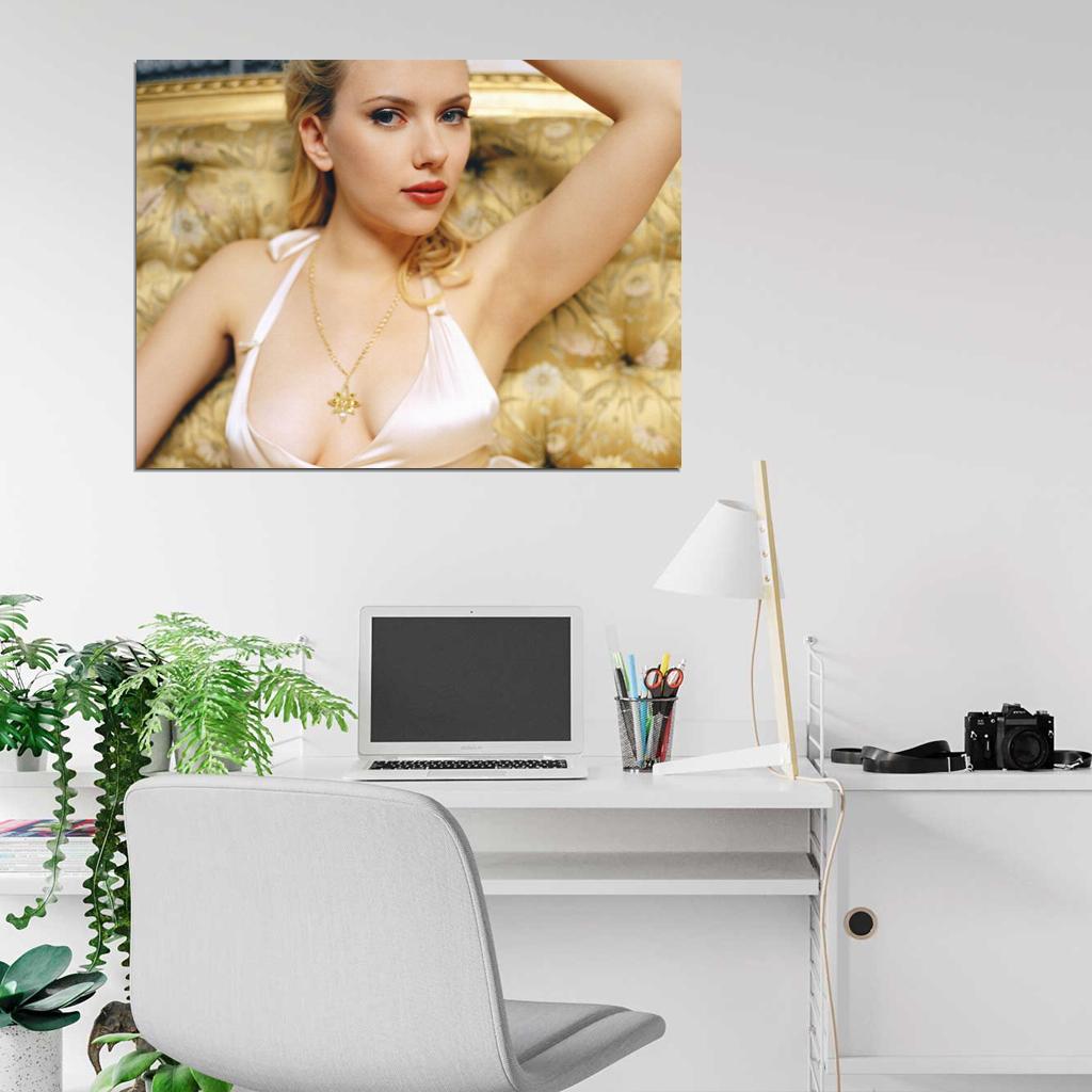 Scarlett Johansson Hot Cleavage Sexy Actress Wall Art Print Poster
