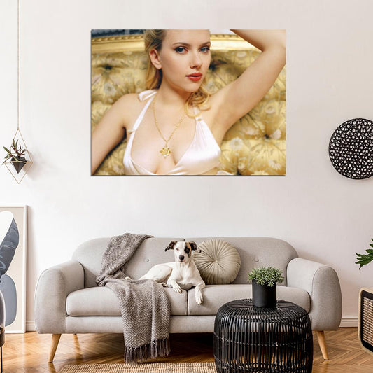 Scarlett Johansson Hot Cleavage Sexy Actress Wall Art Print Poster