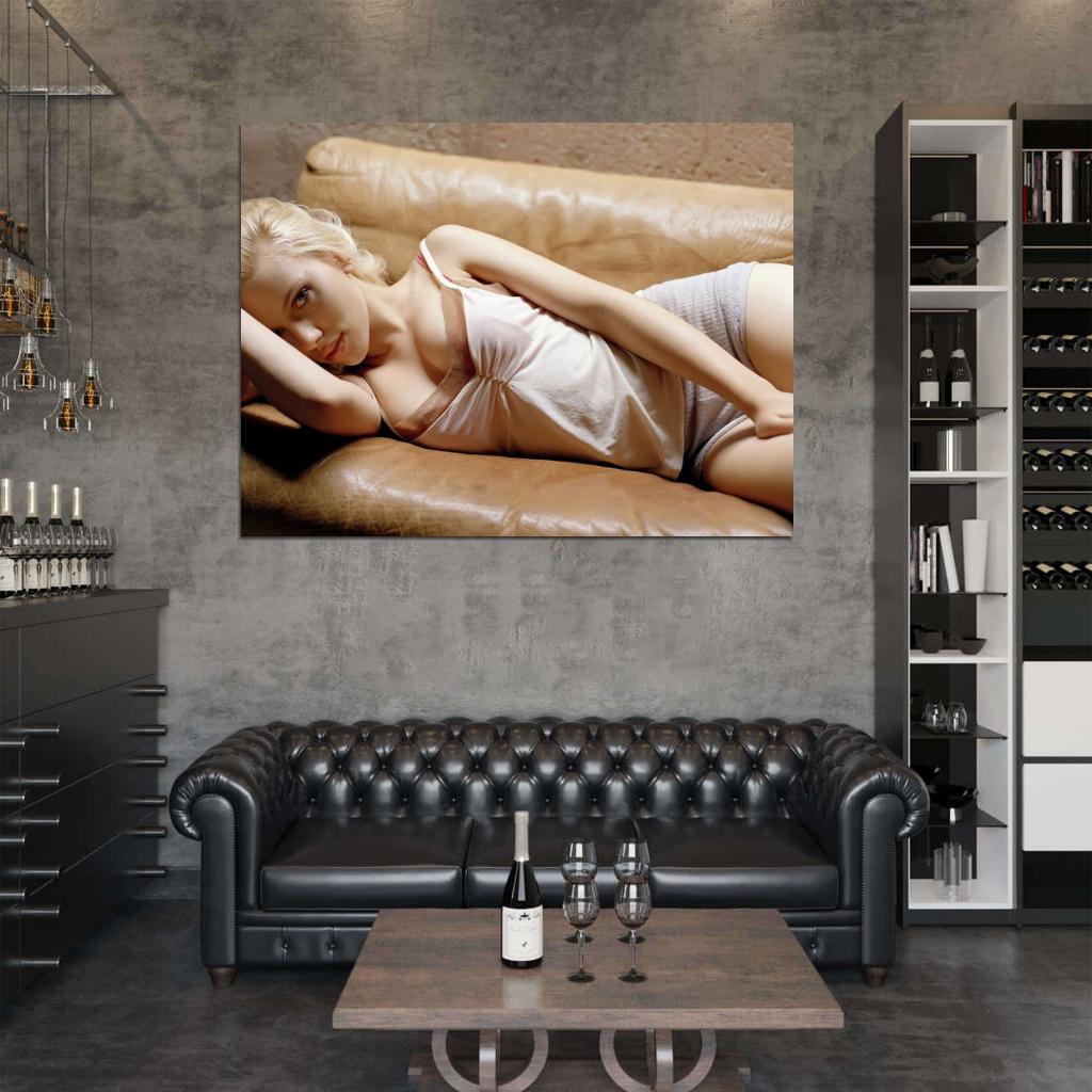 Scarlett Johansson Cute Sexy Shirt Top Actress Wall Art Print Poster
