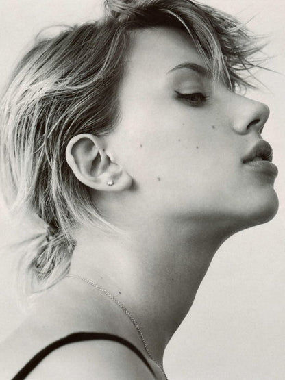 Scarlett Johansson Hot Portrait BW Actress Wall Art Print Poster