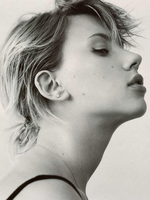 Scarlett Johansson Hot Portrait BW Actress Wall Art Print Poster