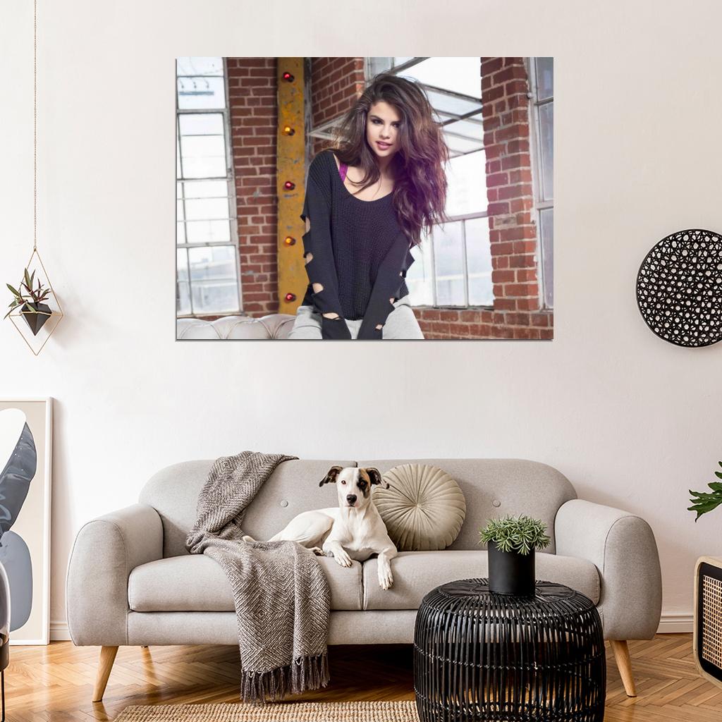 Selena Gomez Beautiful Hair Pop Music Singer Wall Art Print Poster