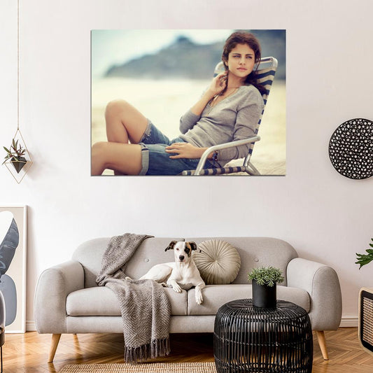 Selena Gomez Cute Beautiful Pop Singer Music Wall Art Print Poster