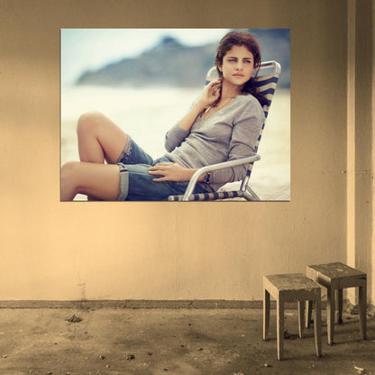 Selena Gomez Cute Beautiful Pop Singer Music Wall Art Print Poster