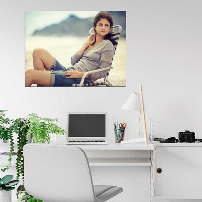 Selena Gomez Cute Beautiful Pop Singer Music Wall Art Print Poster