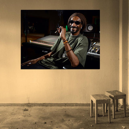 Snoop Doggy Dogg Smoking Lion Gangsta Rap Hip-Hop Rapper Music Singer Wall Art Print Poster