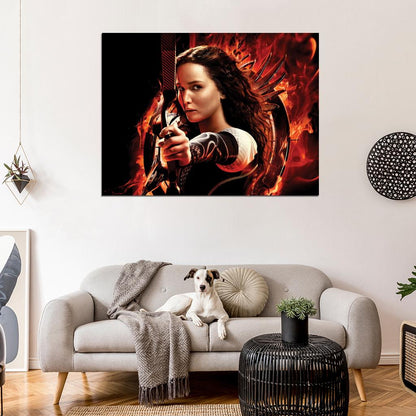 The Hunger Games Catching Fire Katniss Everdeen Jennifer Lawrence Bow Movie 2013 Wall Art Print Poster