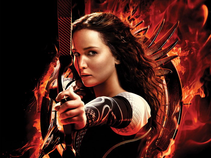 The Hunger Games Catching Fire Katniss Everdeen Jennifer Lawrence Bow Movie 2013 Wall Art Print Poster