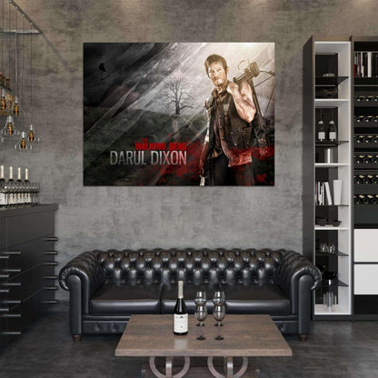 The Walking Dead Daryl Dixon Crossbow Norman Reedus TV Show Series Wall Art Print Poster