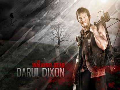 The Walking Dead Daryl Dixon Crossbow Norman Reedus TV Show Series Wall Art Print Poster