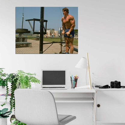 Arnold Schwarzenegger Muscles Bodybuilding Workout Wall Art Print Poster
