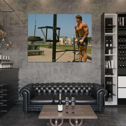 Arnold Schwarzenegger Muscles Bodybuilding Workout Wall Art Print Poster
