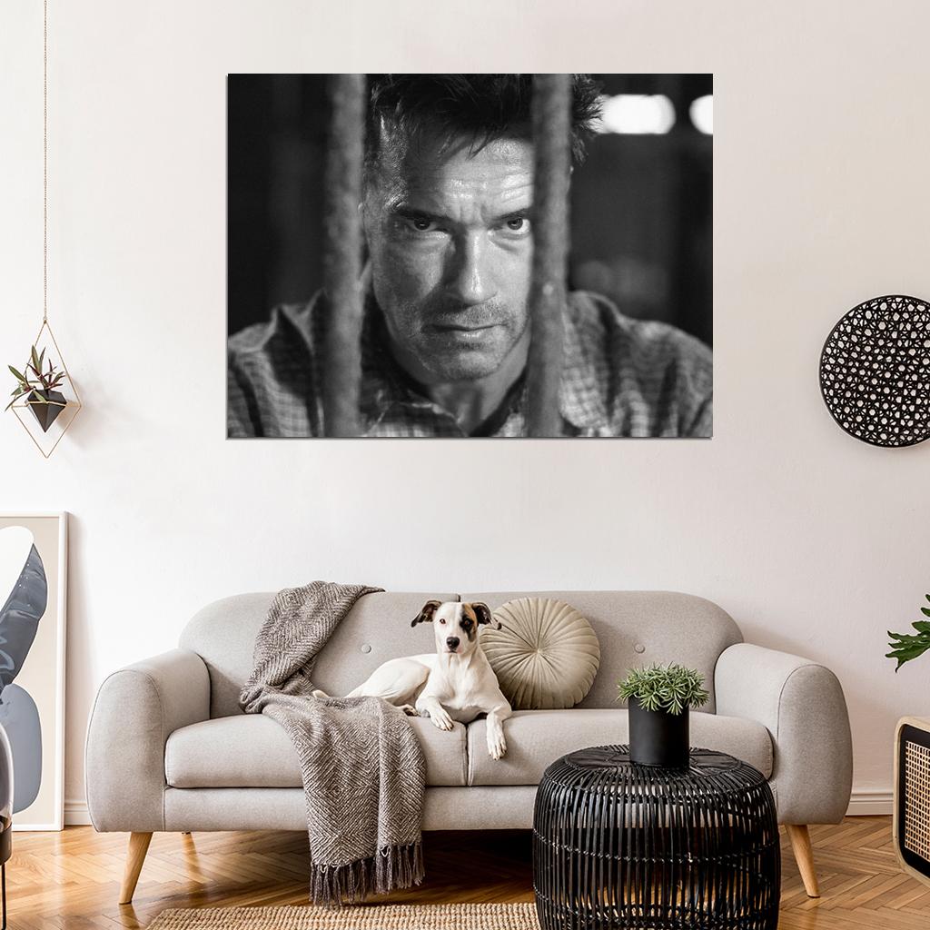 Arnold Schwarzenegger Collateral Damage Movie BW Actor Wall Art Print Poster