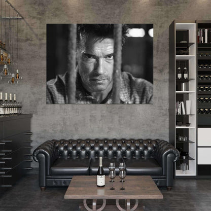 Arnold Schwarzenegger Collateral Damage Movie BW Actor Wall Art Print Poster