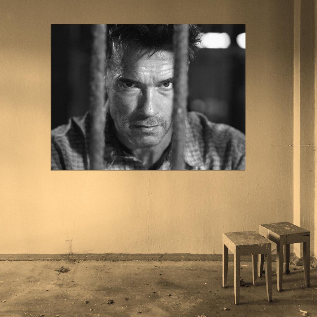 Arnold Schwarzenegger Collateral Damage Movie BW Actor Wall Art Print Poster