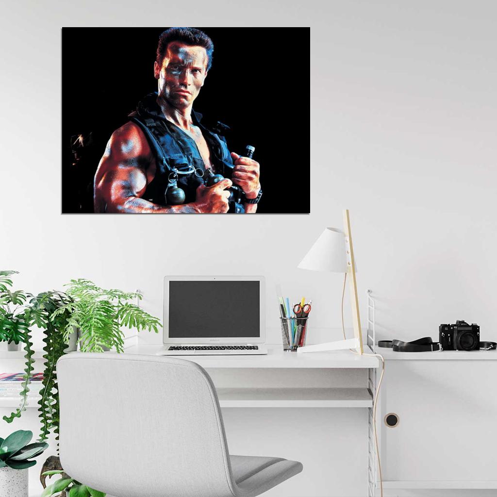 Arnold Schwarzenegger Commando 1985 Movie Actor Wall Art Print Poster