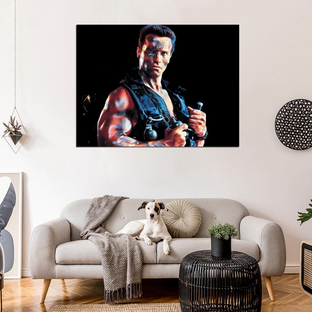 Arnold Schwarzenegger Commando 1985 Movie Actor Wall Art Print Poster