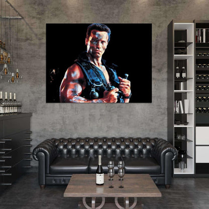 Arnold Schwarzenegger Commando 1985 Movie Actor Wall Art Print Poster