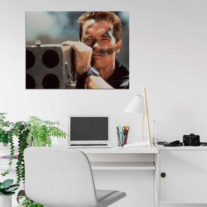 Arnold Schwarzenegger Rocket Launcher Commando Movie Actor Wall Art Print Poster