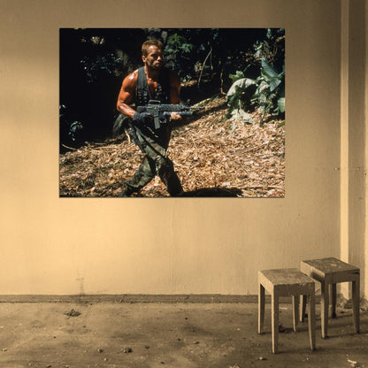 Arnold Schwarzenegger Predator 1987 Movie Wall Art Print Poster
