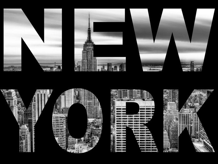 New York City NYC Black White BW Amazing Awesome Skyline Buildings Wall Art Print Poster
