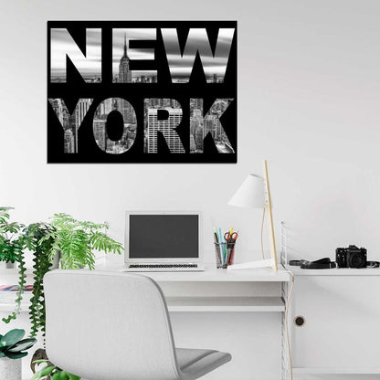 New York City NYC Black White BW Amazing Awesome Skyline Buildings Wall Art Print Poster