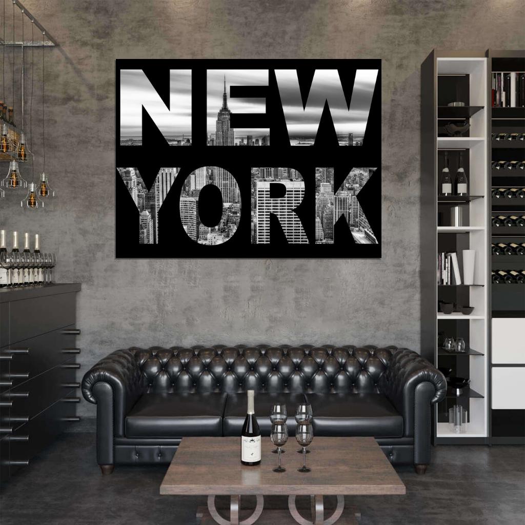 New York City NYC Black White BW Amazing Awesome Skyline Buildings Wall Art Print Poster